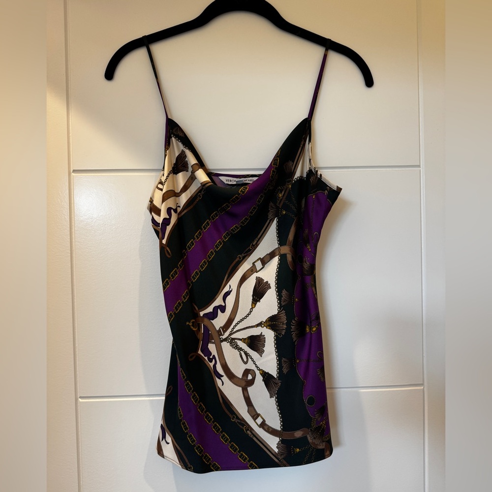 NWT Veronica Beard Sola Silk Print Top - Picture 2 of 5